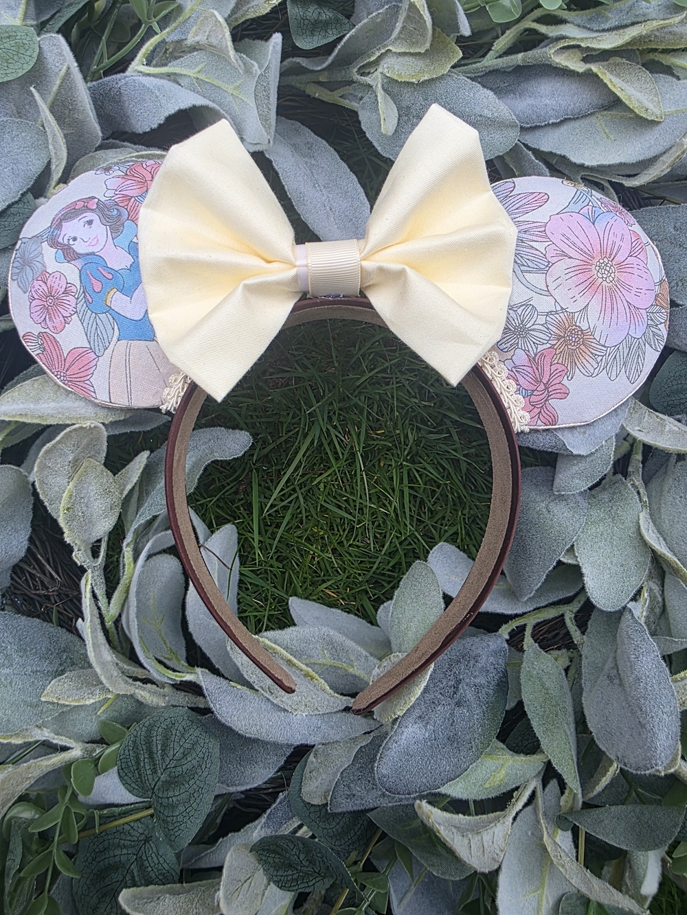Disney Yellow Bow Floral Snow White Ear Headband